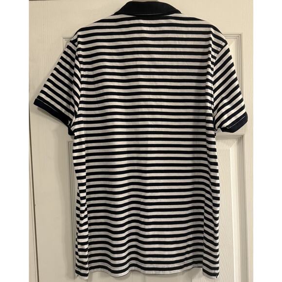 Helly Hansen Fjord Polo Men’s XL Navy Stripe Coastal Preppy Golf Weekend Casual - Picture 2 of 12